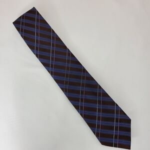 Pre Loved Tie - Men's Plaid Tie - Blue / Brown / Gray - Frangi